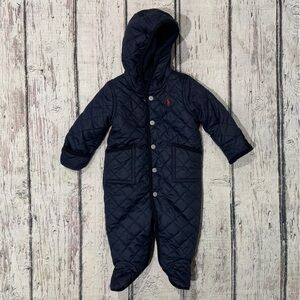 Polo Ralph Lauren One Piece Baby Infant Snowsuit Bodysuit Snapsuit 6 month